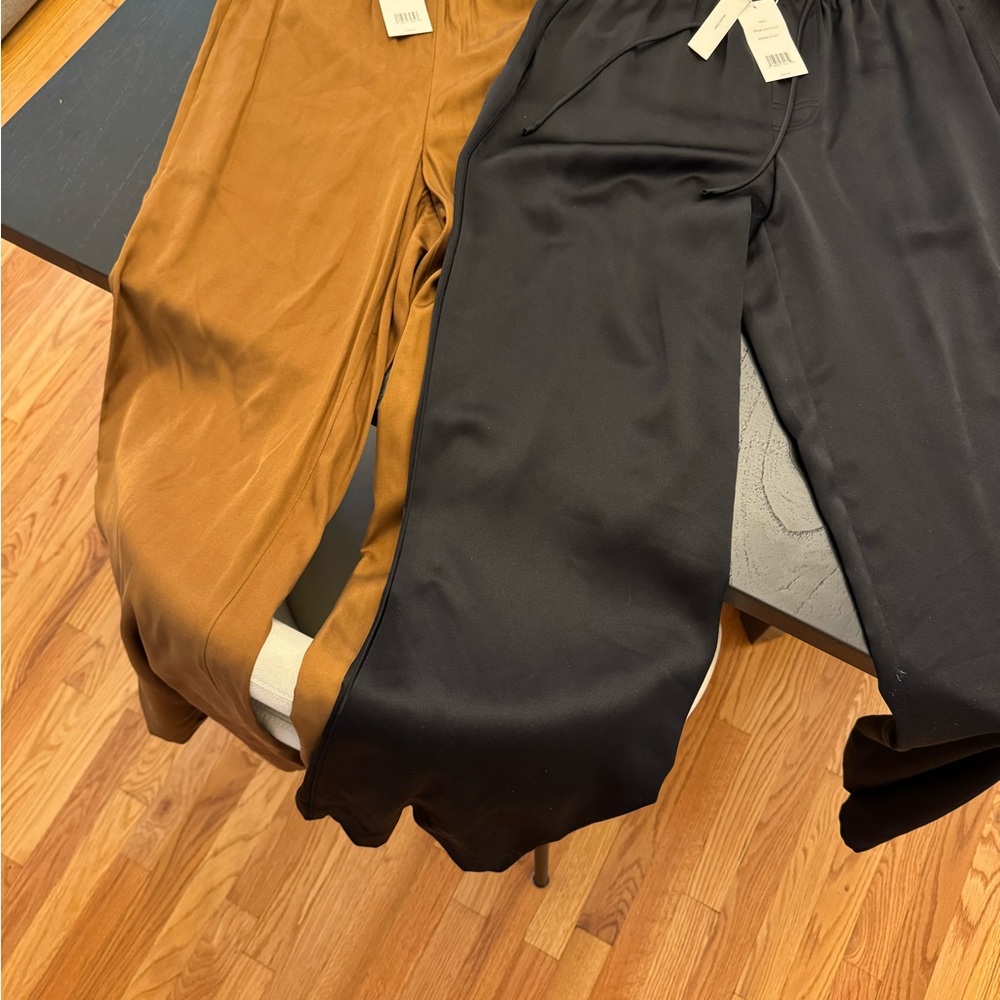 Vince Black and Brown Wide Leg Pants